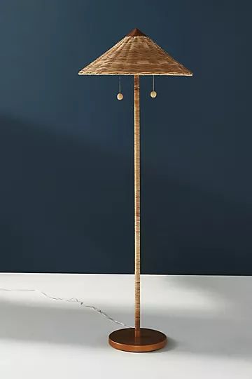 Rattan Umbel Floor Lamp | Anthropologie (US)