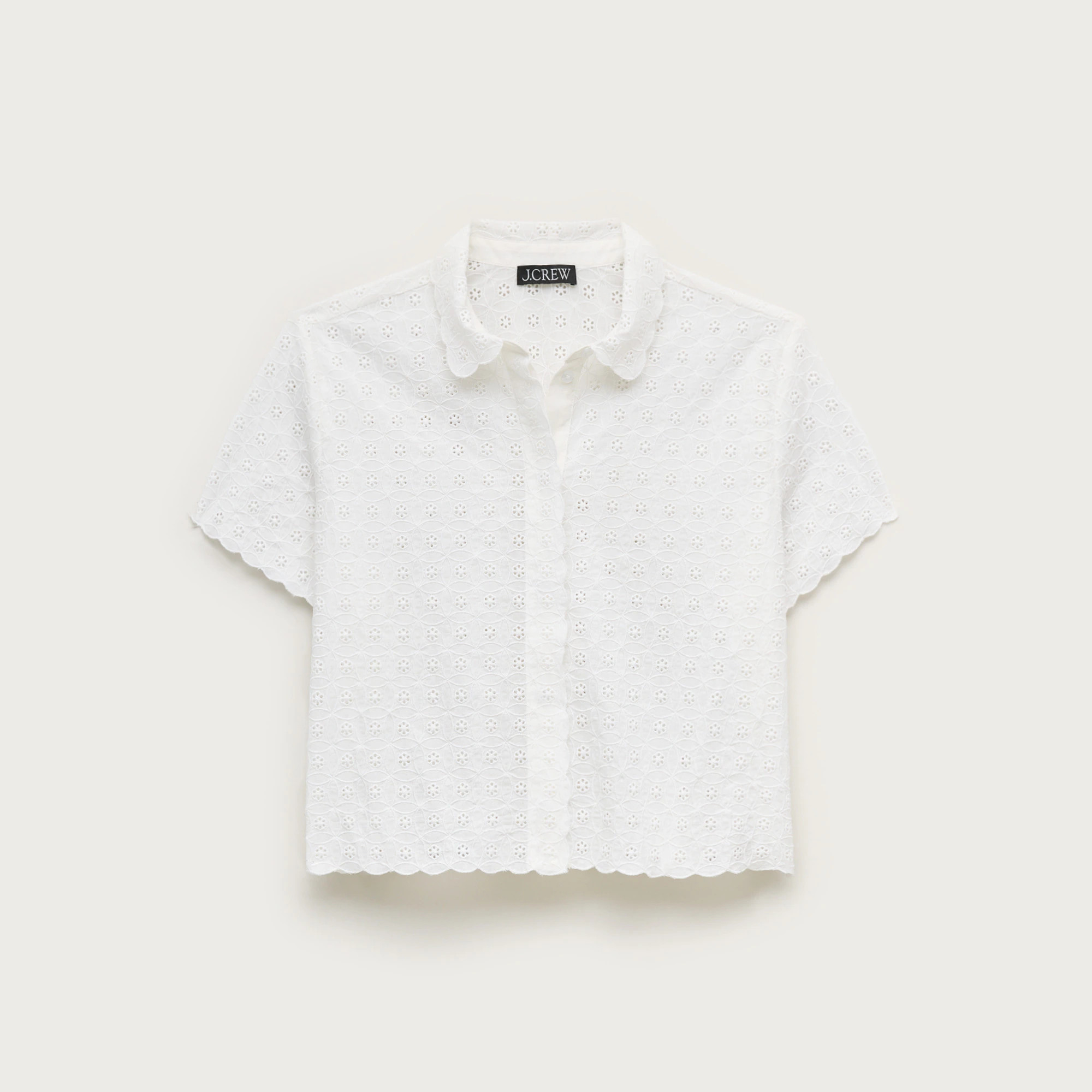 Gamine button-down shirt in eyelet | J. Crew US