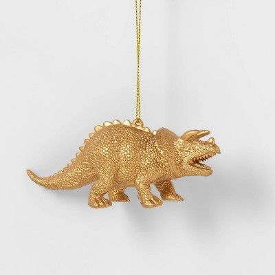 Gold Triceratops Dinosaurs Christmas Tree Ornament - Wondershop™ | Target