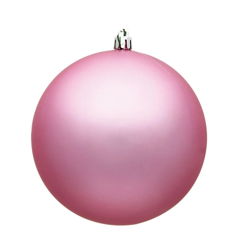 Vickerman 4" Pink Matte Ball Ornament, 6 per Bag | Walmart (US)
