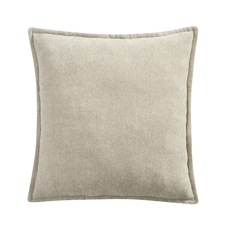 Mainstays 22" x 22" Washed Stone Taupe Chenille Flange Decorative Pillow | Walmart (US)