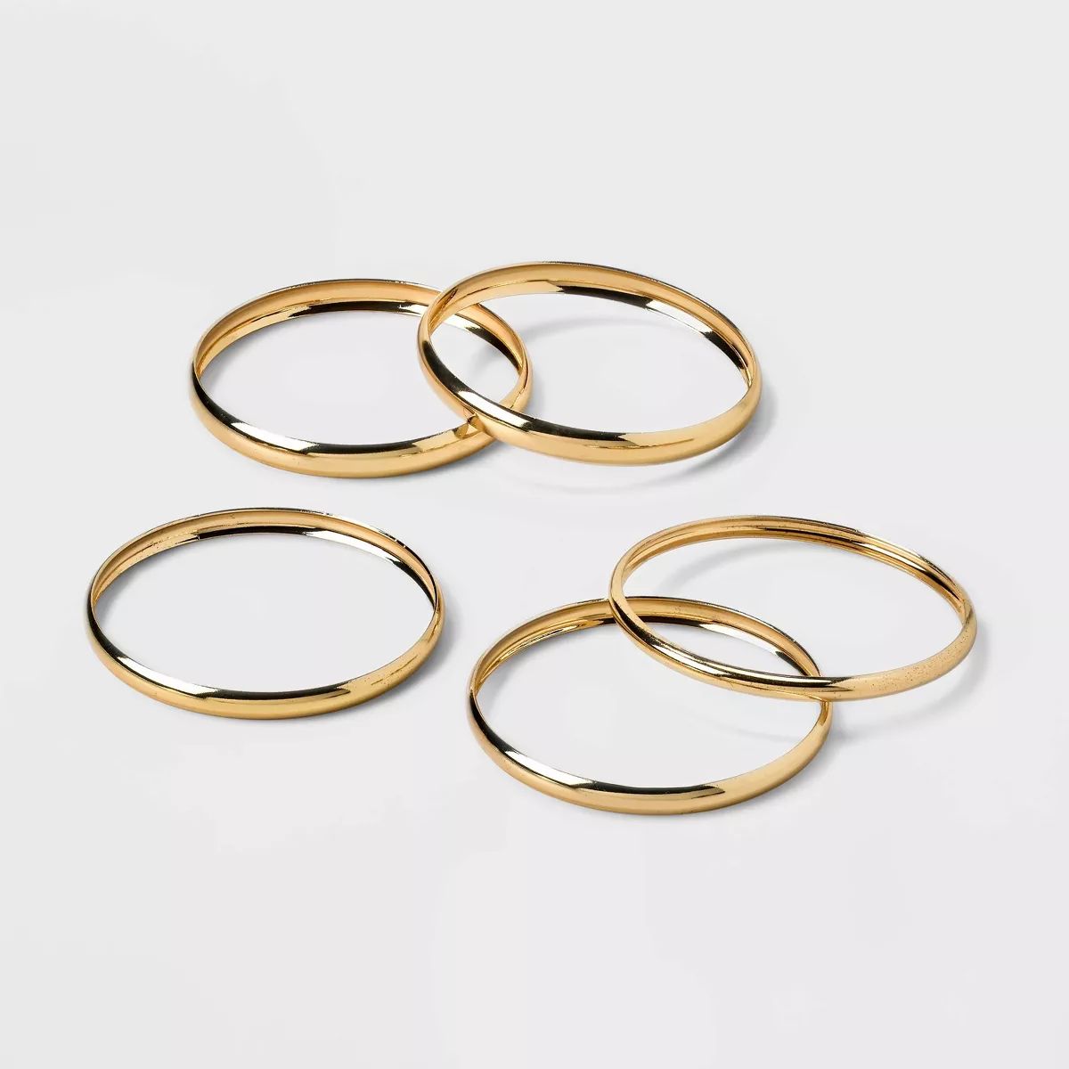 Domed Bangle Bracelet Set 5pc - A New Day™ Gold | Target
