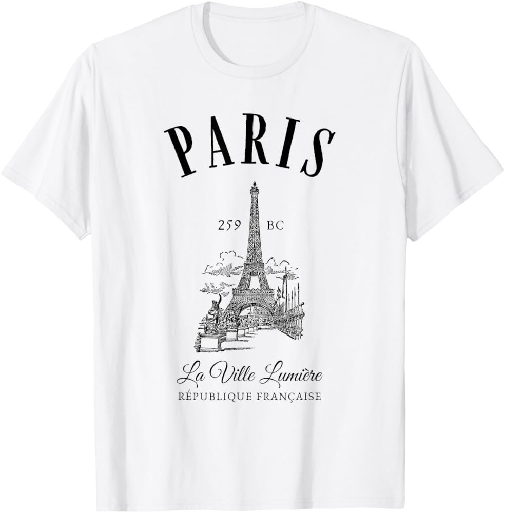 France Paris Eiffel Tower T-Shirt | Amazon (US)