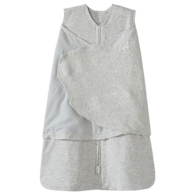 HALO 100% Cotton Sleepsack Swaddle, 3-Way Adjustable Wearable Blanket, TOG 1.5, Heather Grey, Sma... | Amazon (US)