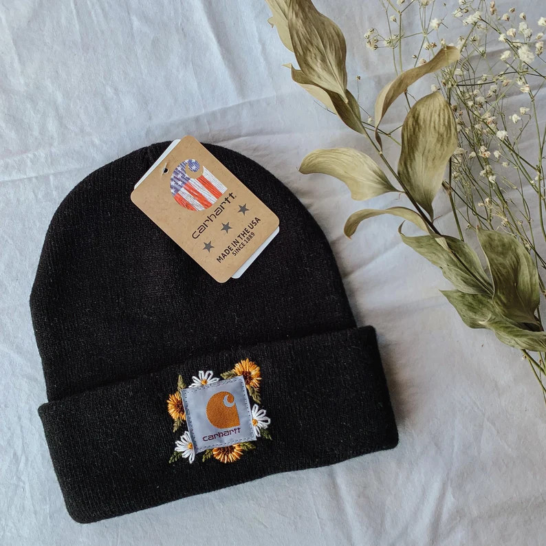 Custom embroidered carhartt beanie hat | Etsy (US)