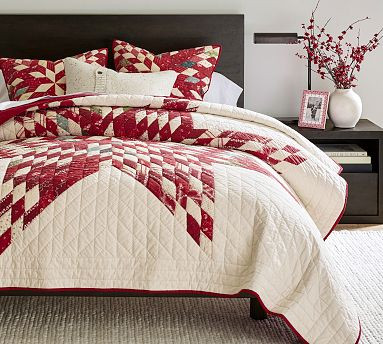 Noelle Star Applique Quilt | Pottery Barn (US)
