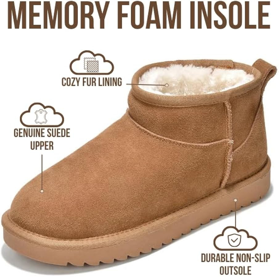 Project Cloud 100% Genuine Leather Ankle Boots for Women - Water Resistant with Memory Foam Insol... | Amazon (US)