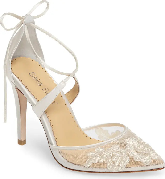 Bella Belle Anita Illusion Lace Cross Strap Pump | Nordstrom | Nordstrom