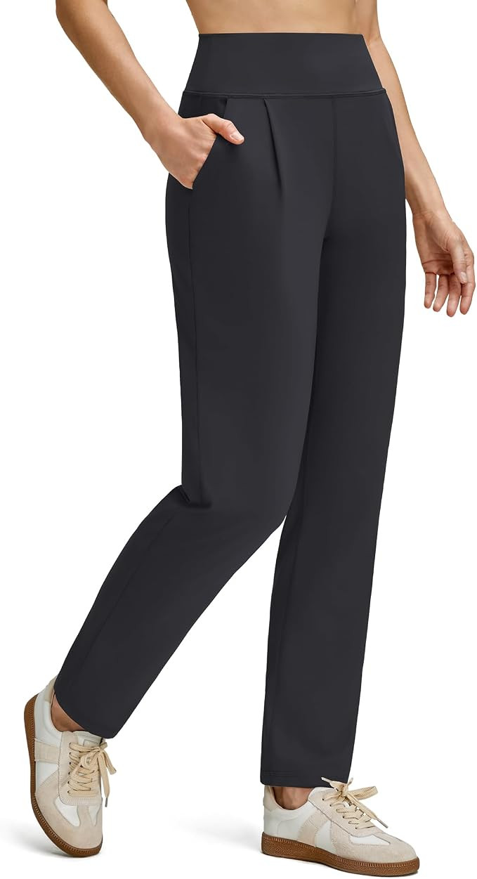 G4Free ShiftReady Ankle Women's Casual Pants with Pockets Tapered Front Pleated High Waist Trouse... | Amazon (US)