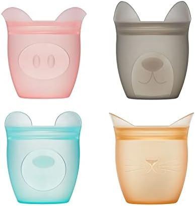 Zip Top Reusable 100% Silicone Baby + Kid Snack Containers- The only containers that stand up, stay  | Amazon (US)