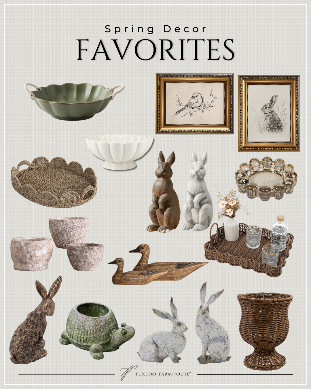 Spring decor favorites 🌿

From woven trays and vintage-inspired art to charming bunny accents, these pieces make it easy to refresh your home for the season.

Shop my favorite spring finds! 

 #LTKSeasonal #LTKHome #LTKSaleAlert