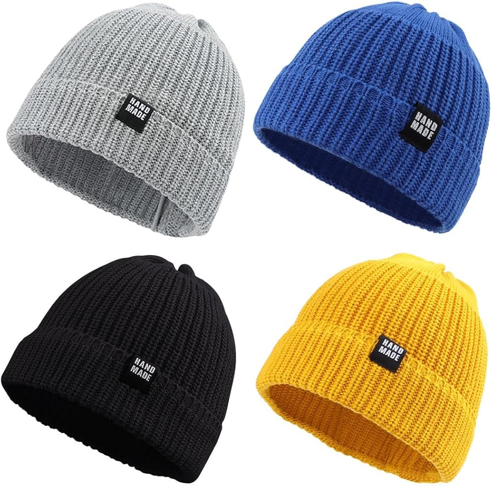 JANGANNSA Baby Beanie Boys Winter Hat Bonnet Toddler Kids 0-5Y
        Hip-Hop, Simple Knitted, f... | Amazon (US)