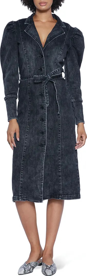 Crossover Denim Long Sleeve Midi Dress | Nordstrom Rack