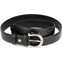 Women's Black Leather Belt - Silver Buckle With | Etsy (UK)