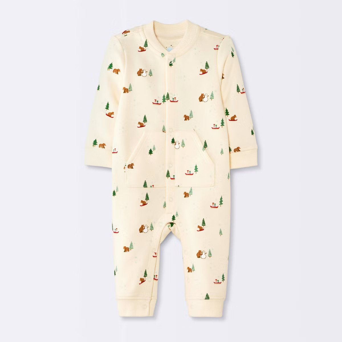 Baby Holiday Sweatshirt Romper - Cloud Island™ | Target