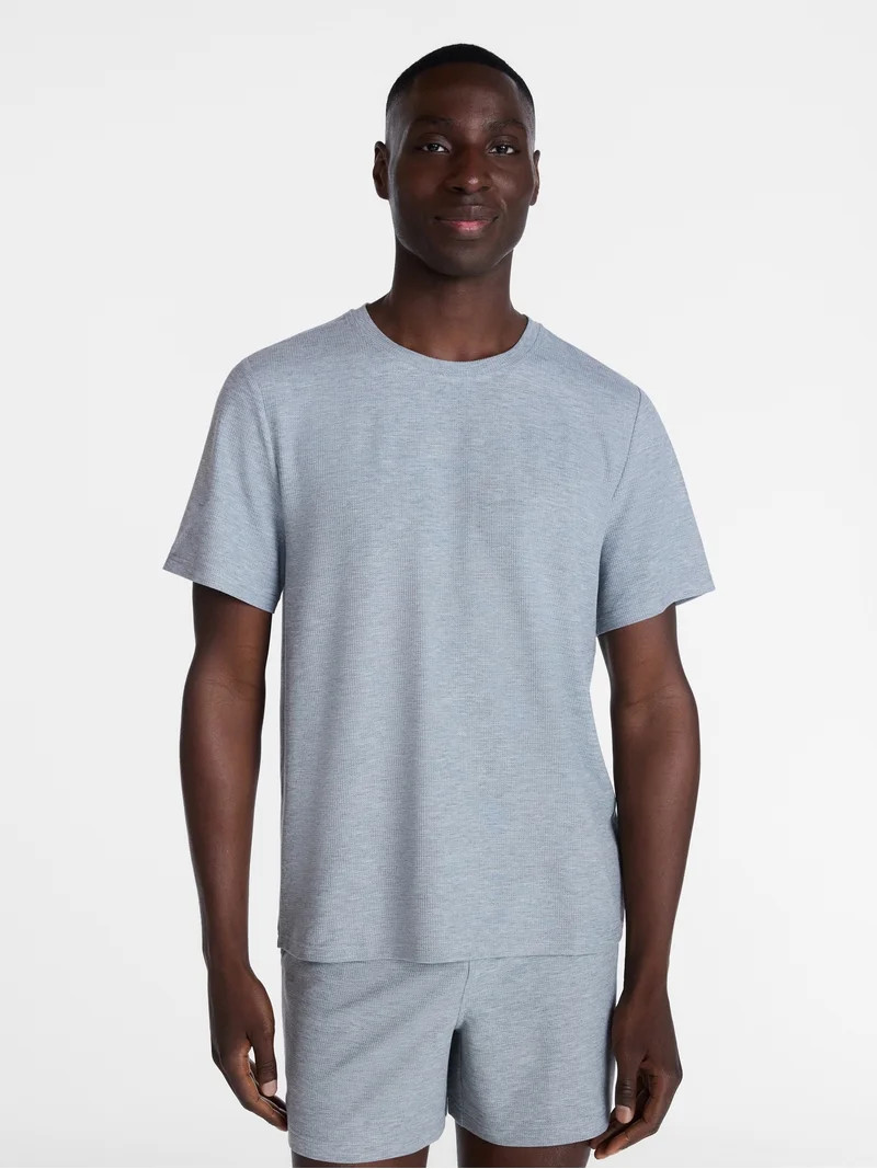 George Men's Waffle Knit Sleep Tee with Short Sleeves, Sizes XS-3XL | Walmart (US)