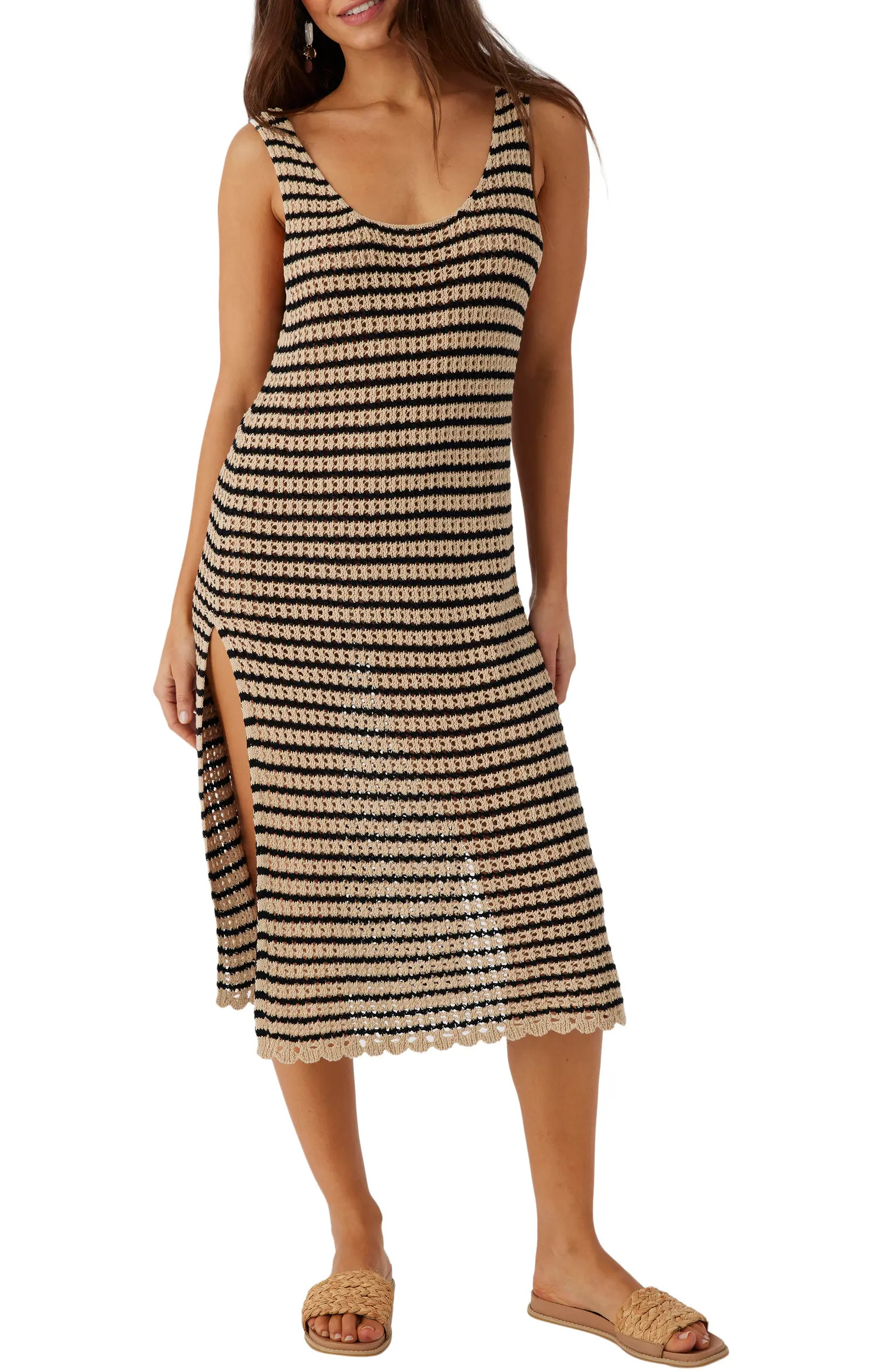 Kelsey Open Stitch Sleeveless Cover-Up Midi Dress | Nordstrom