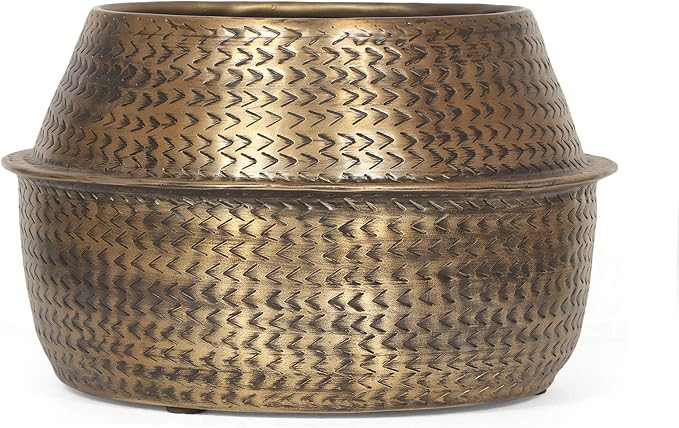 Christopher Knight Home Caine Aluminum PLANTERS, Aged Brass | Amazon (US)