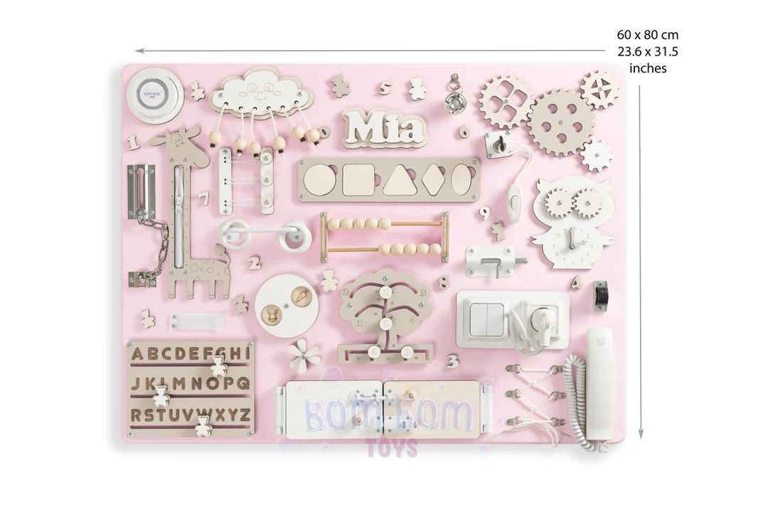 Pastel Pink Extra Large Busy Board: Montessori Activity Center - Etsy | Etsy (Global)