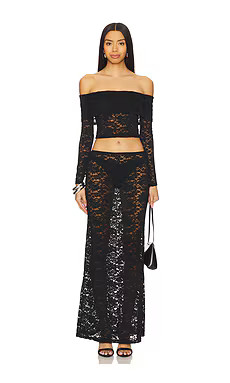 superdown Parise Maxi Set in Black from Revolve.com | Revolve Clothing (Global)