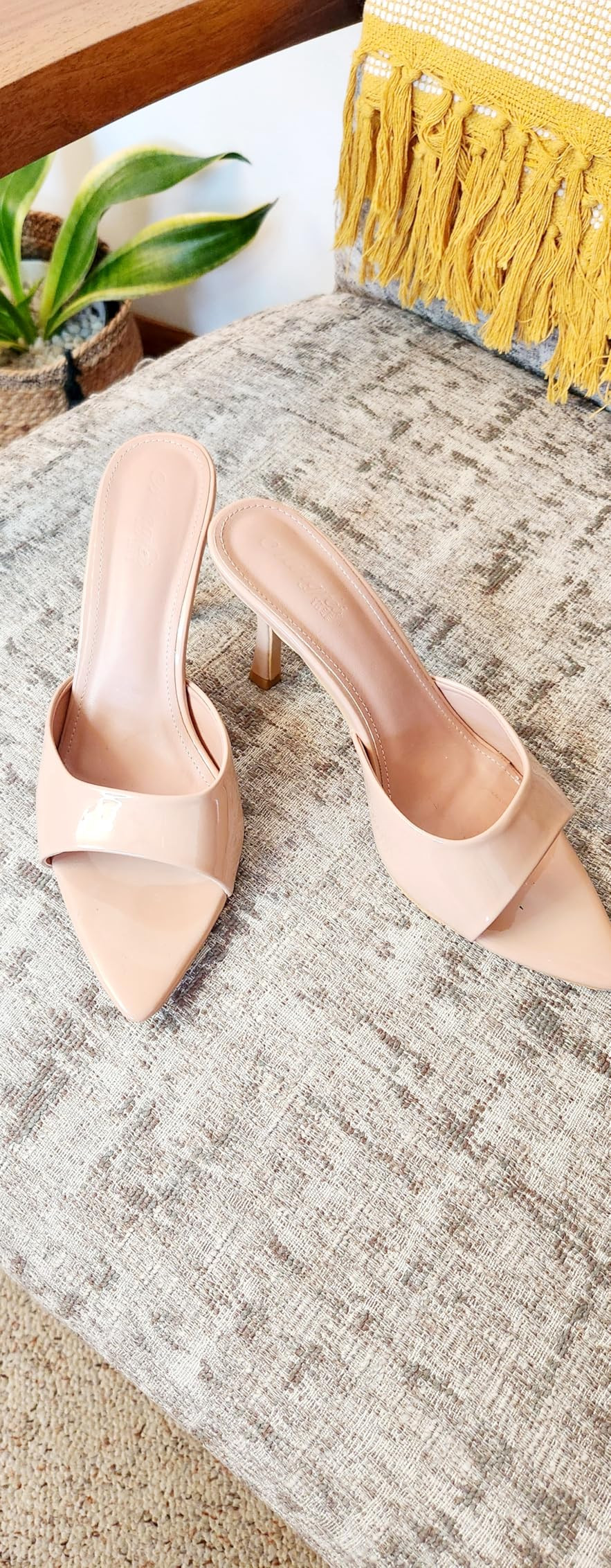 Women's Patent Leather Pointed Toe Open Toe High Heel Sandals Comfortable Slingback Slip-On Mule Sandals Fashionable Formal Party Dresses Pumps | Amazon (US)