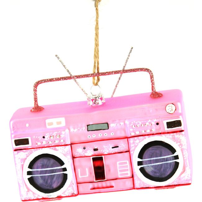 Boombox Ornament, Pink | Maisonette