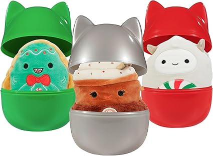 Squishmallows 4" Christmas Mystery Capsules (3 Pack) Official Jazwares Mini Plush - Collectible S... | Amazon (US)