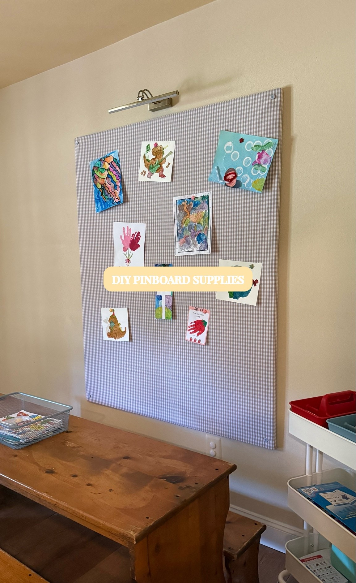 Everything you need! Plus whatever fabric you want. I used a table cloth for my 5ftx4ft board.