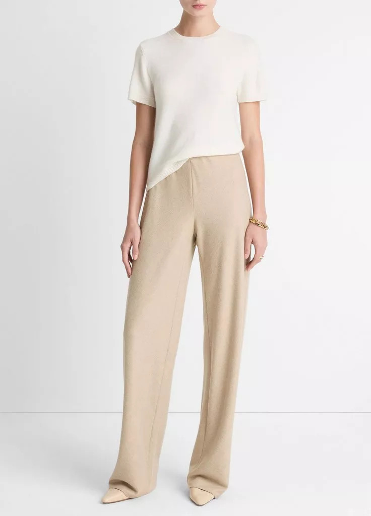 Italian Wool-Blend High-Waist Bias Pant | Vince LLC