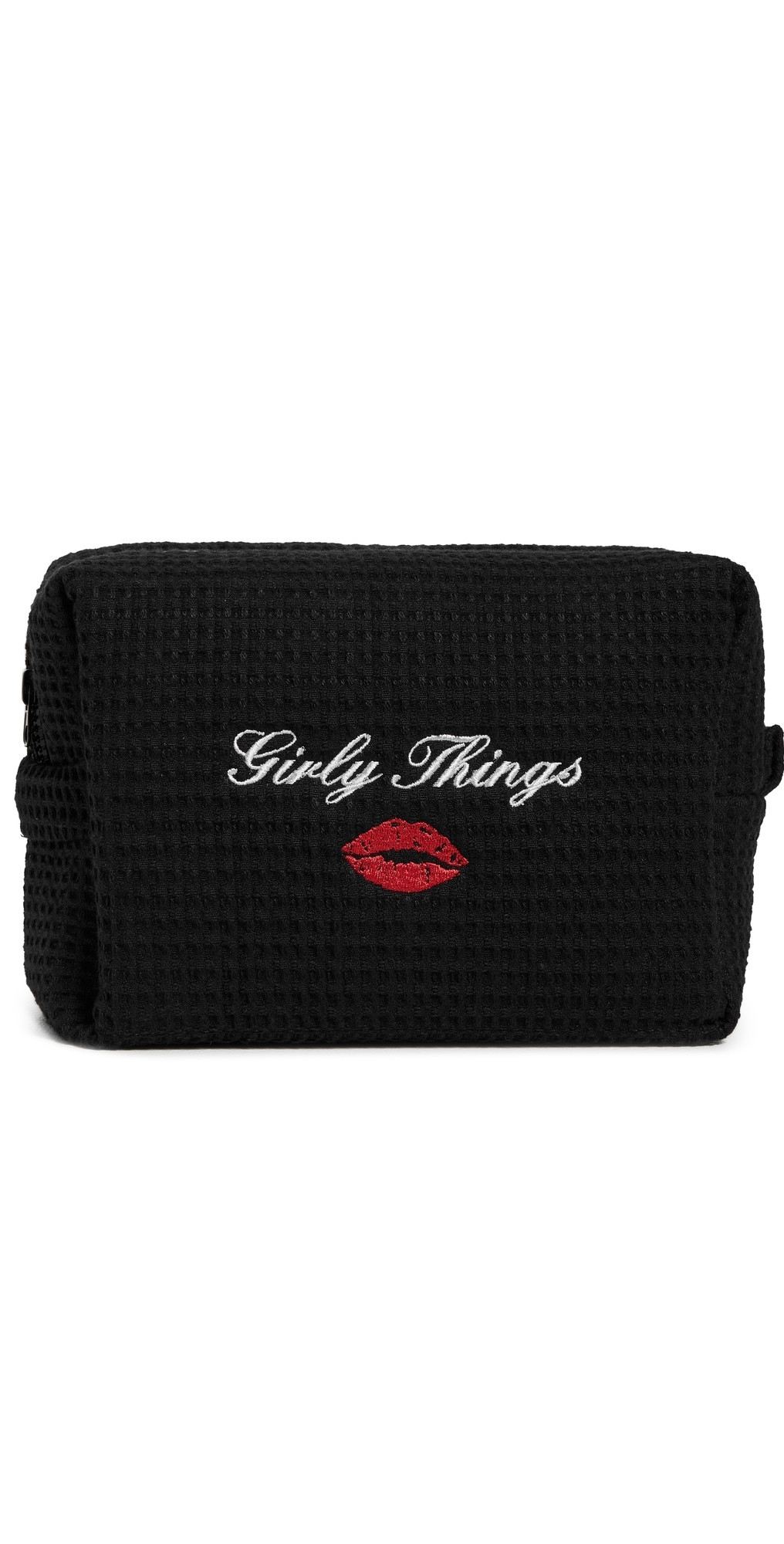 Abbode Girly Things Waffle Pouch Noir One Size | Shopbop