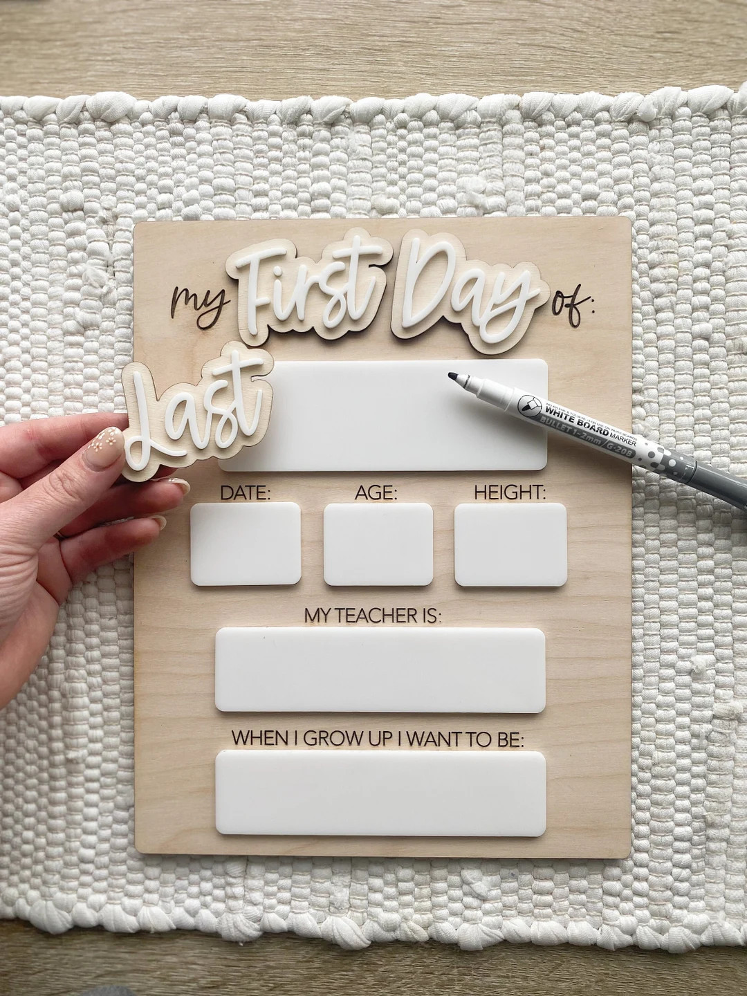 First Day of School Sign  Interchangeable First Day of Last - Etsy | Etsy (US)