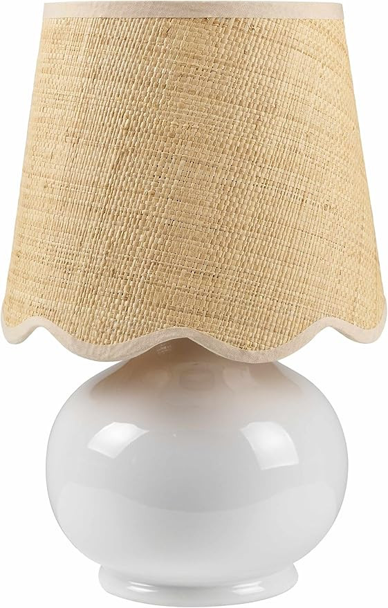 Theisseil Boho Ceramic and Jute Bedside Table Lamp for Bedroom Nightstand - End Side Table Lamp f... | Amazon (US)