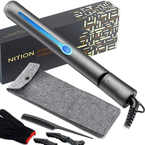 NITION Professional Salon Hair Straightener Argan Oil Tourmaline Ceramic Titanium Straightening F... | Amazon (US)