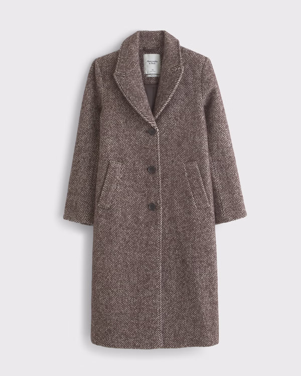 Women's Wool-Blend Tailored Topcoat | Women's Coats & Jackets | Abercrombie.com | Abercrombie & Fitch (US)