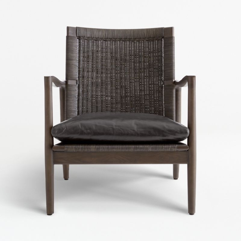 Mid Century Lounge Chair with Leather Cushion + Reviews | Crate & Barrel | Crate & Barrel