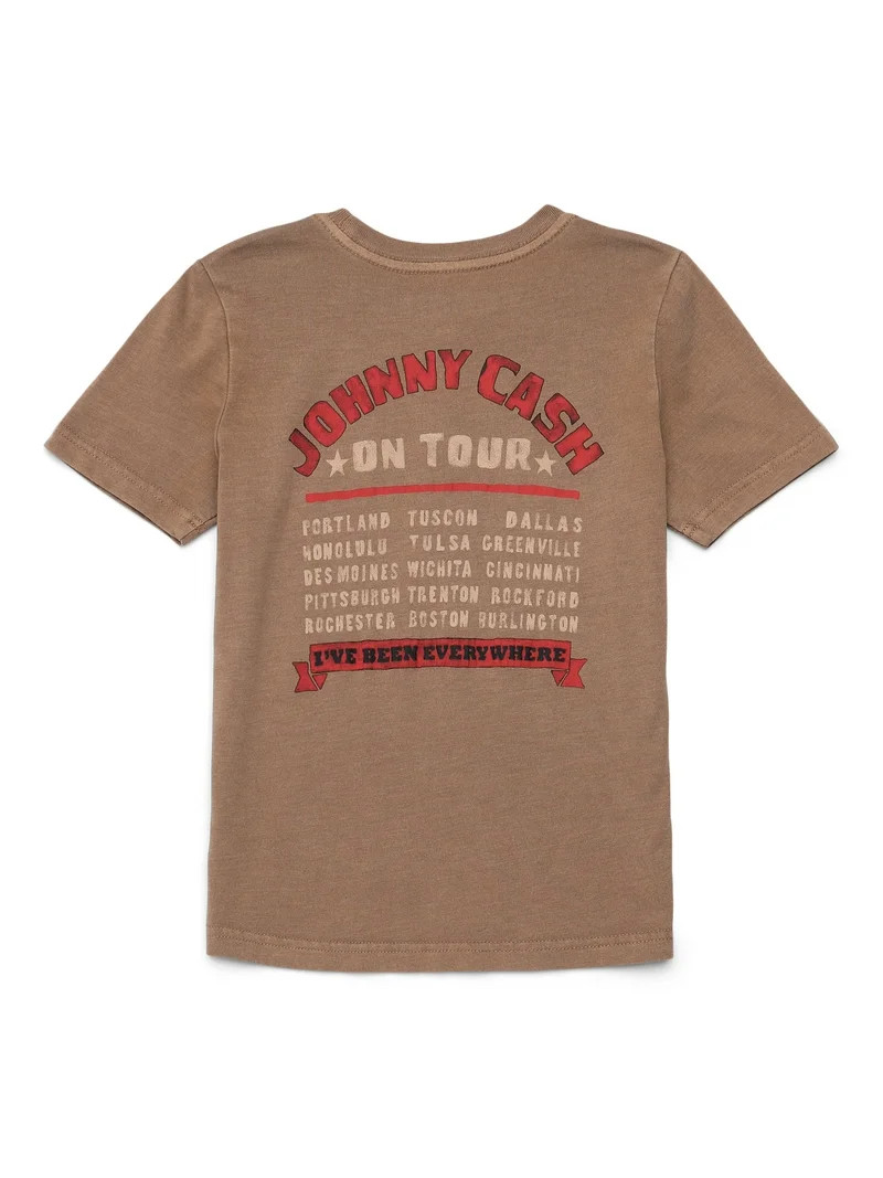Johnny Cash Boys Graphic Tee with Short Sleeves, Sizes 4-18 - Walmart.com | Walmart (US)