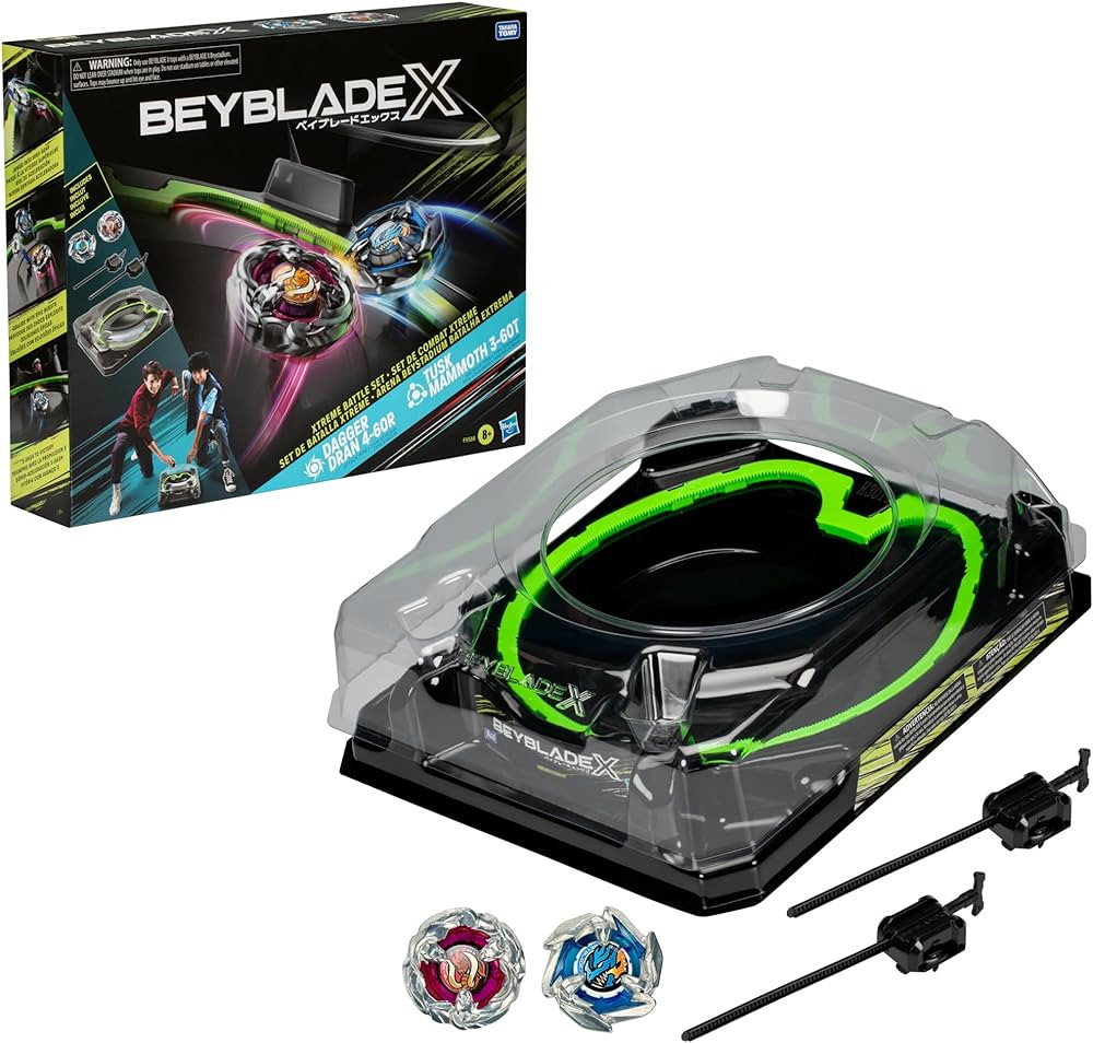 BEYBLADE X Xtreme Battle Set with Beystadium Arena Featuring X-Celerator Rail, 2 Right-Spinning T... | Amazon (US)
