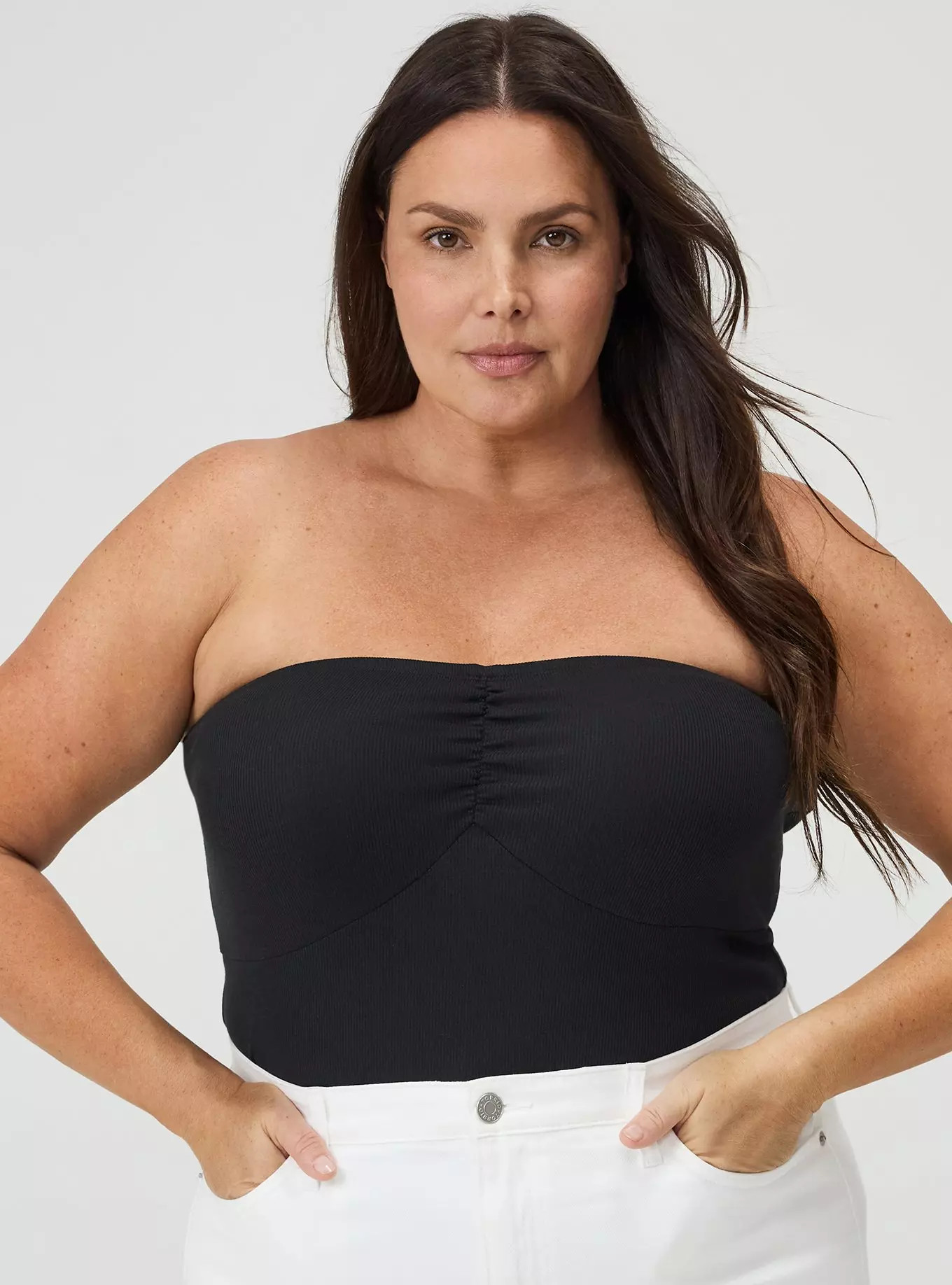 Cotton Modal Rib Cinch Tube Top | Torrid (US & Canada)