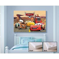 Car Mounted Canvas Print, Kids Bedroom Hanging Wall Art, Gift Idea, Cruz Ramirez, Lightning Mcqueen, Mater, Kids Room Decoration | Etsy (US)