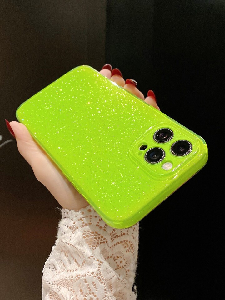 Neon Lime Glitter Phone Case | SHEIN