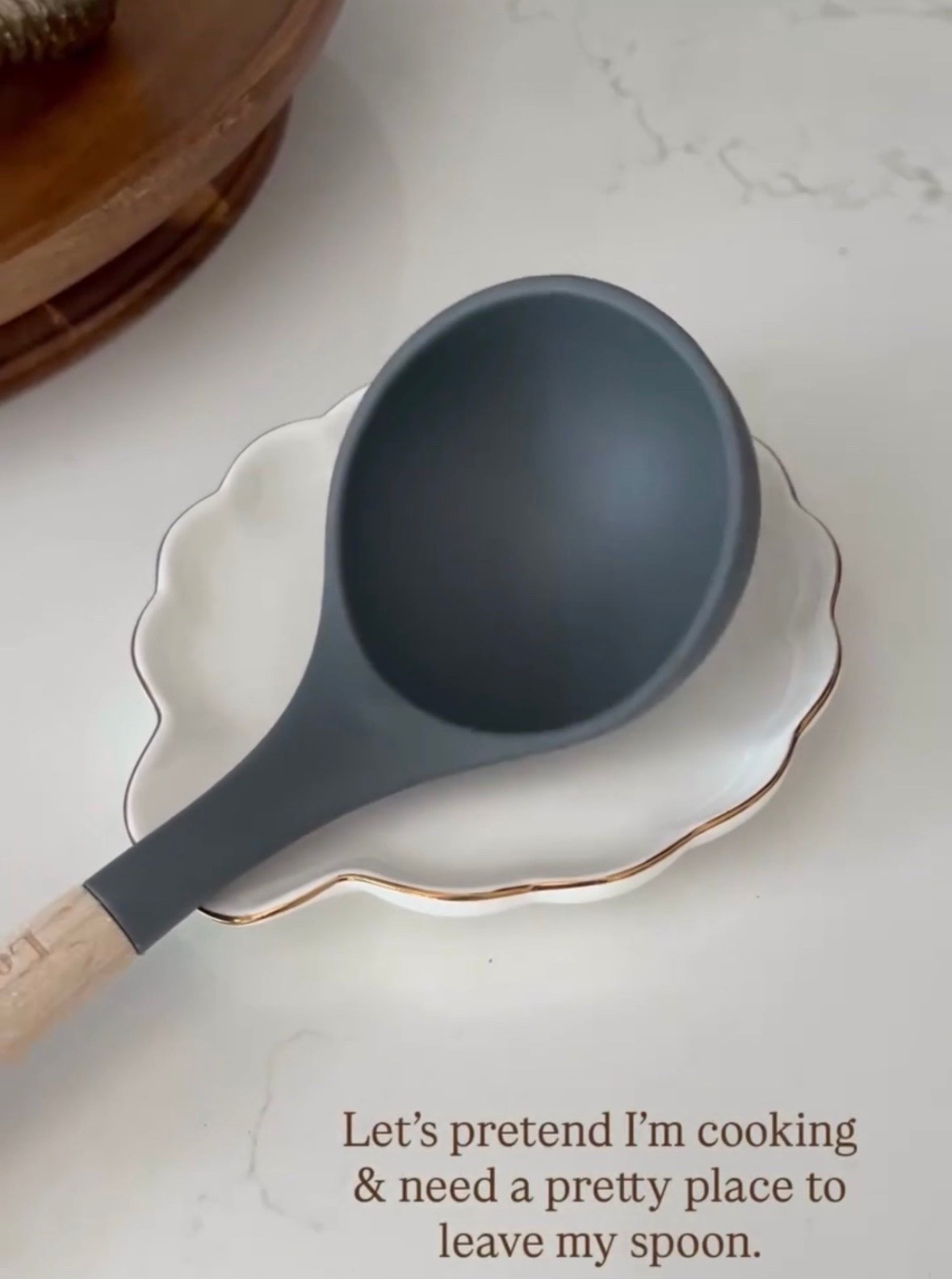 Fake it till you make it, right? 👩‍🍳 Moving this stunning $10 scalloped spoon rest into my kitchen immediately elevated the entire space—and honestly, made me look like I actually know what I’m doing in here. Even if my "cooking" is just heating up takeout, at least the aesthetic is 10/10. This Target home find looks way more expensive than it is!

#LTKHome