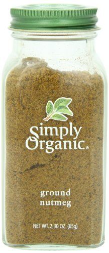 Simply Organic Nutmeg Ground CERTIFIED ORGANIC 2.3oz. bottle | Amazon (US)
