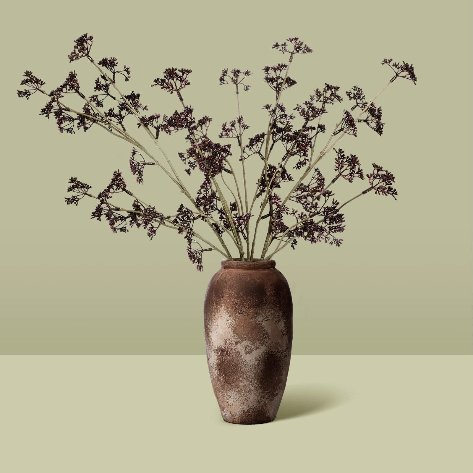 6 Pcs Fall Eucalyptus Seed Artificial Fall Branches Faux Autumn Berry Spray Dusty Plum Stem Faux ... | Amazon (US)