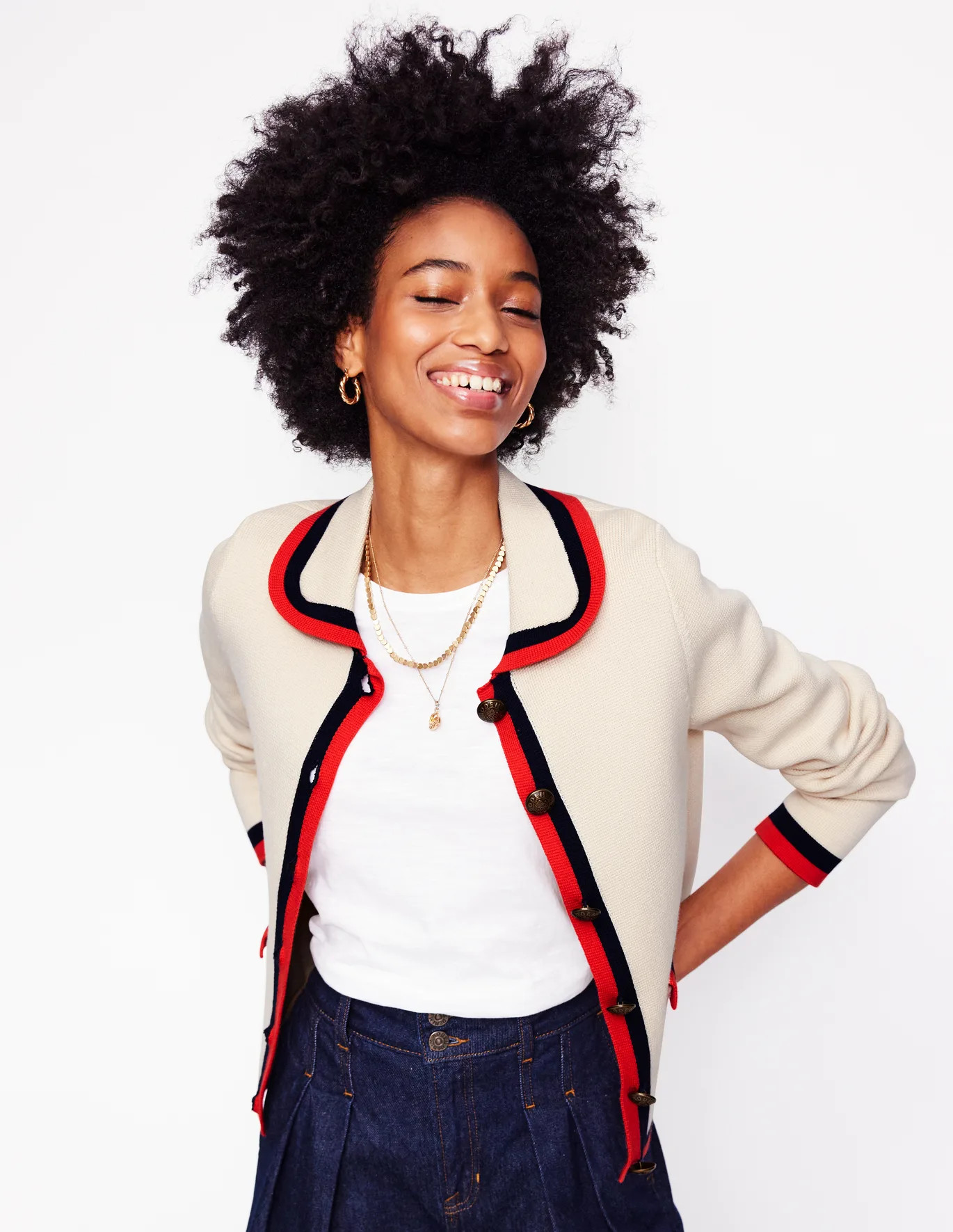 Holly Collared Knitted Jacket | Boden (US)