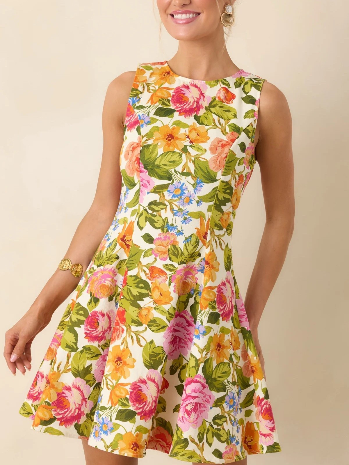 Perfect for brunches, garden parties, or sunny city strolls is the Blooming Bright multi floral cotton mini dress. This dress is flared, sleeveless, and full of springtime charm. Under $70.

Keywords: Spring dress, spring dresses, Easter outfits women, Easter dresses, Easter dress women, mini dress, floral mini dress, floral print mini dress, garden party, wedding guest, spring wedding guest, summer dress, summer vacation, summer outfits, summer dresses women, summer vacation, vacation dress, resort wear 2026, resort dresses, resort outfits women, vacation dresses women, spring break, floral print midi dress, floral print maxi dress, sleeveless mini dress, garden party, party dress, day date, date night outfits 

 

#LTKTravel #LTKWedding #LTKFestival