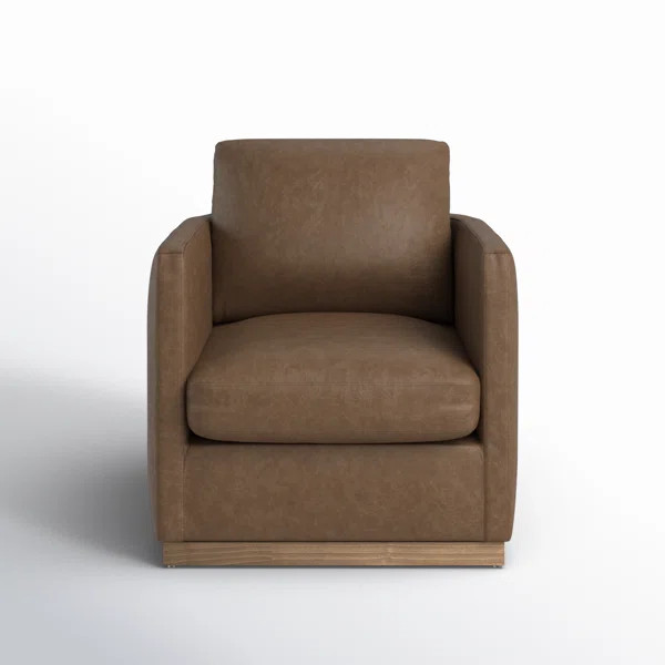 Bobbi Genuine Leather Swivel Armchair | Wayfair North America