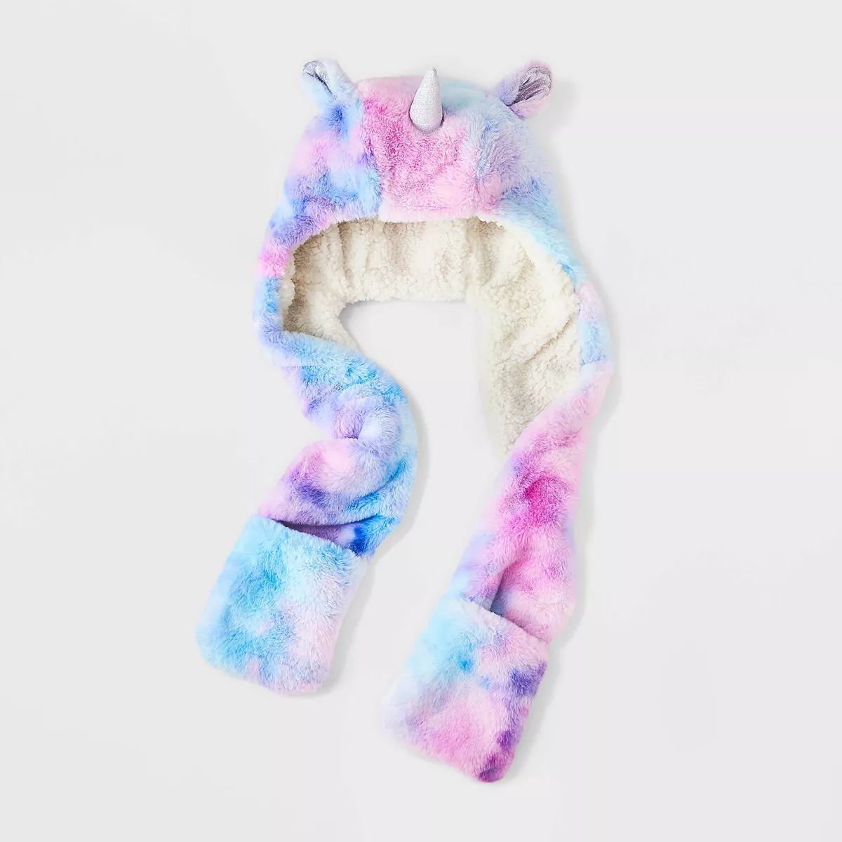 Girls' Unicorn Hoodie Hat - Cat & Jack™ Blue/Pink/Purple | Target