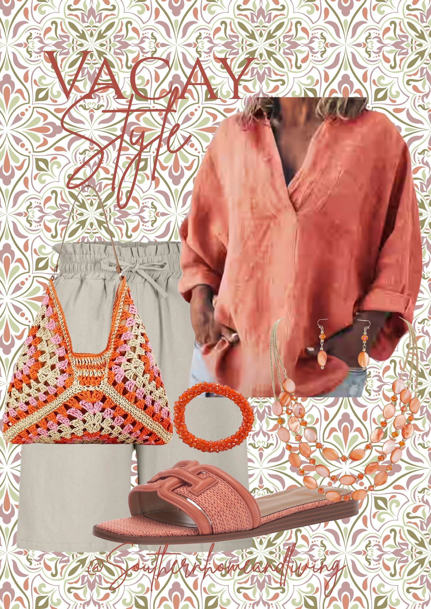 Love this beautiful terra cotta color for summer. Get all pieces here! 

#LTKSeasonal #LTKSaleAlert #LTKOver40