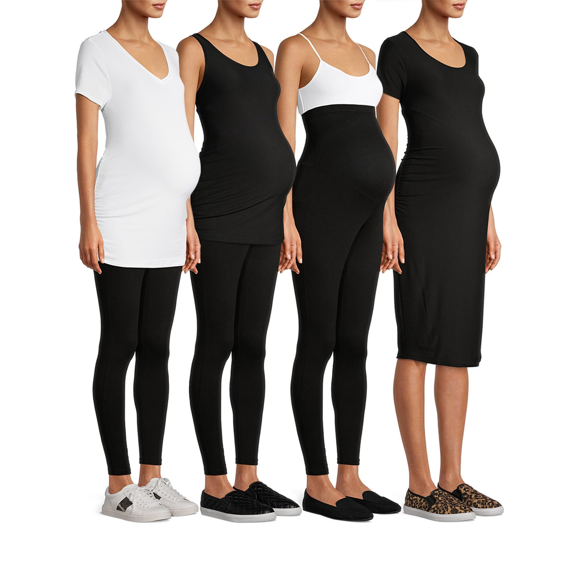 Time and Tru Women’s Maternity Basic's Box Bundle, 4-Piece | Walmart (US)