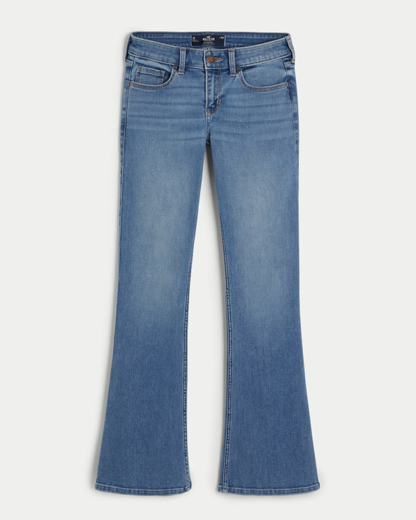 Low-Rise Medium Wash Boot Jeans | Hollister (US)